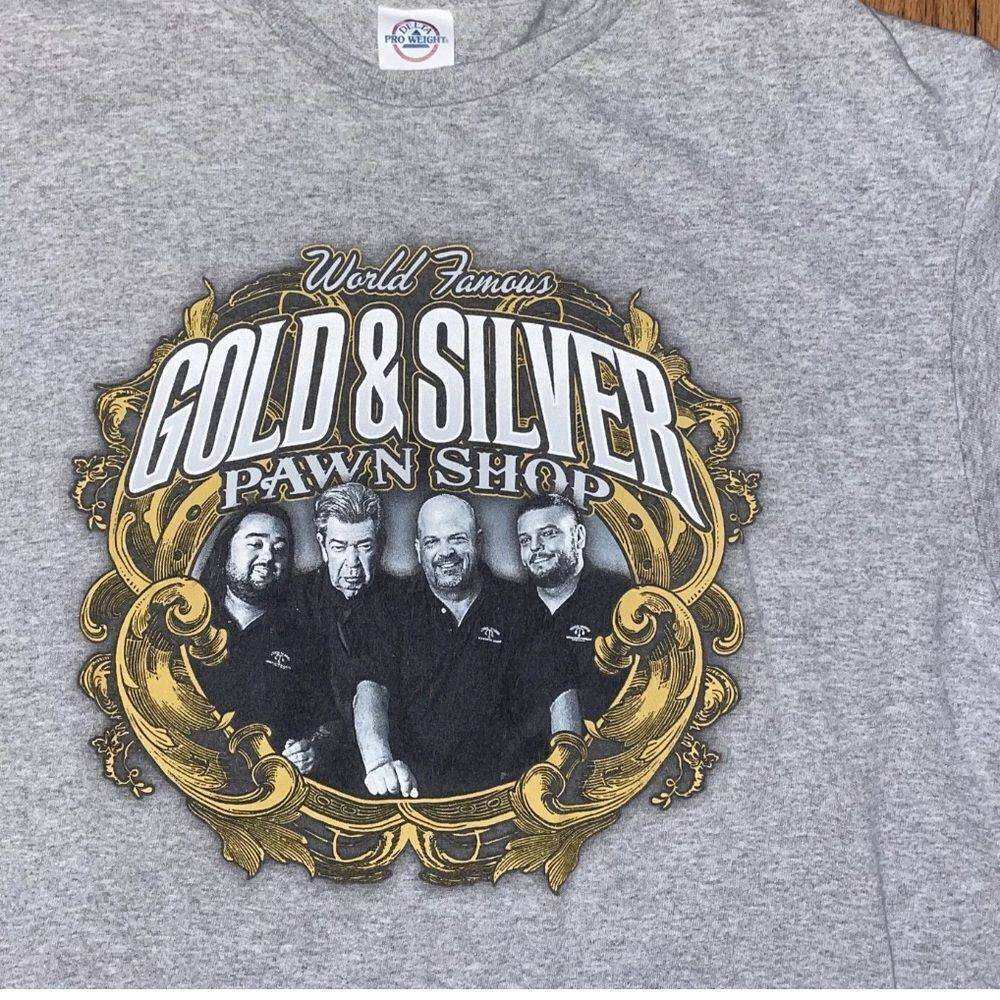 Pawn Shop T- Shirt Size Large Gold/Silver Vintage​
